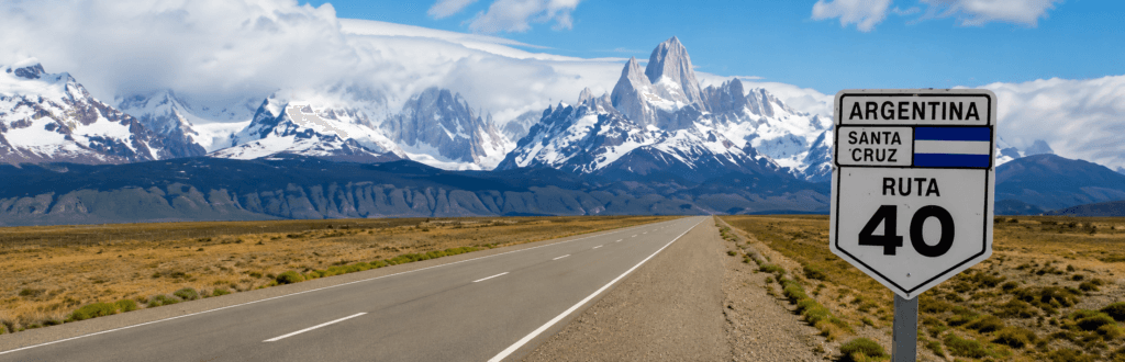 Paisaje de la Ruta 40 en la Patagonia