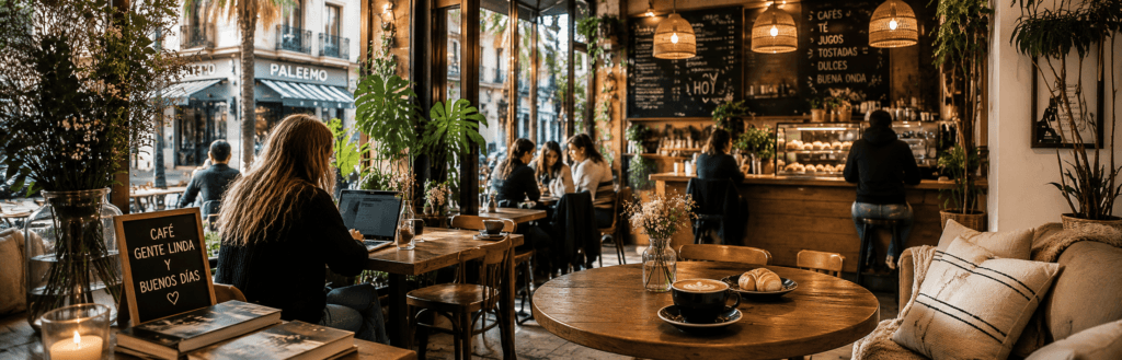Cafeteria en Palermo durante las vacaciones de invierno en Buenos Aires