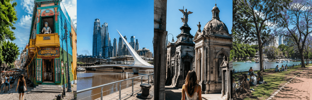 Escapadas por Buenos Aires en un collage