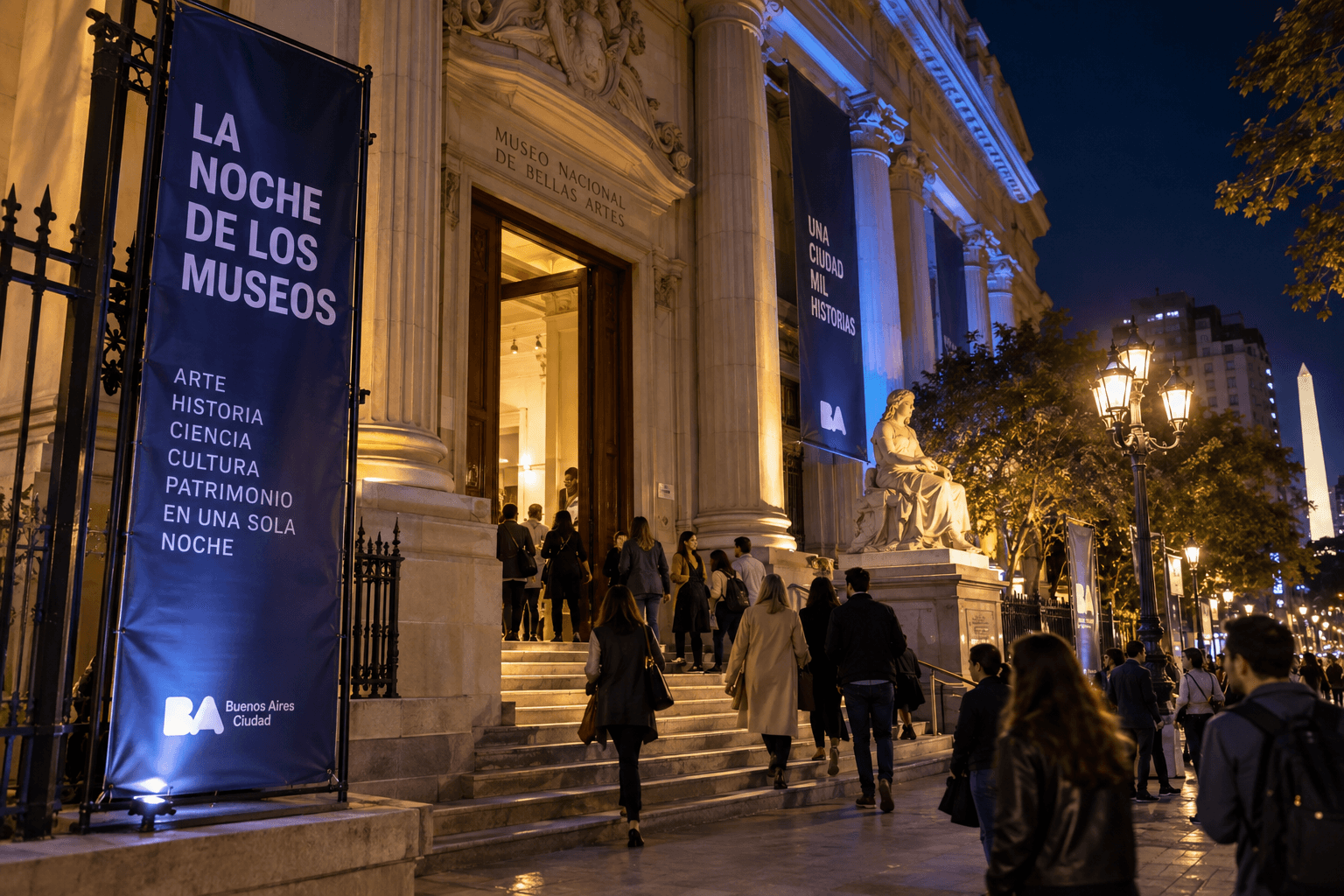 Noche de los Museos 2026 en Buenos Aires, una jornada cultural con museos y espacios abiertos durante la noche.