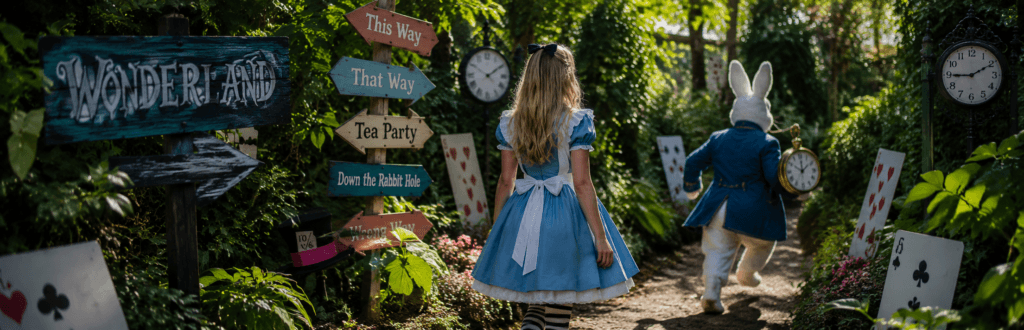 Alicia en el Jardín de las Maravillas en el Jardín Botánico de Buenos Aires