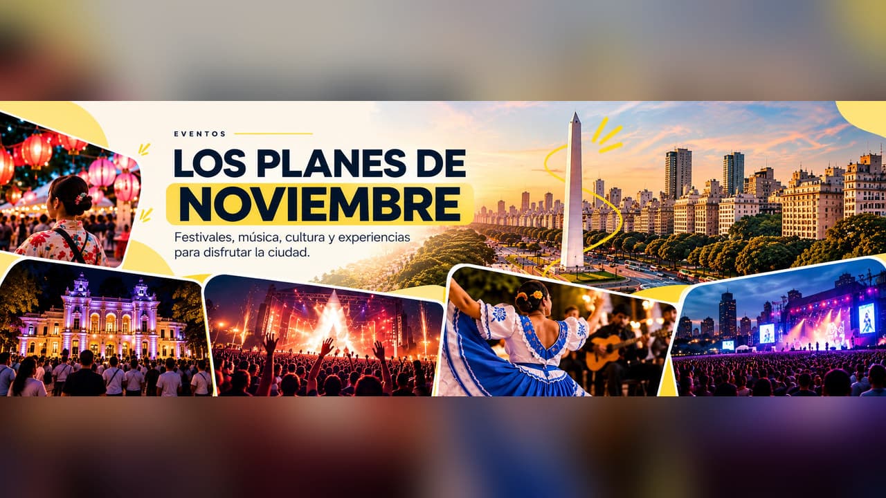Los planes de noviembre en Buenos Aires: agenda de festivales, música en vivo y experiencias culturales, con el Obelisco como protagonista.