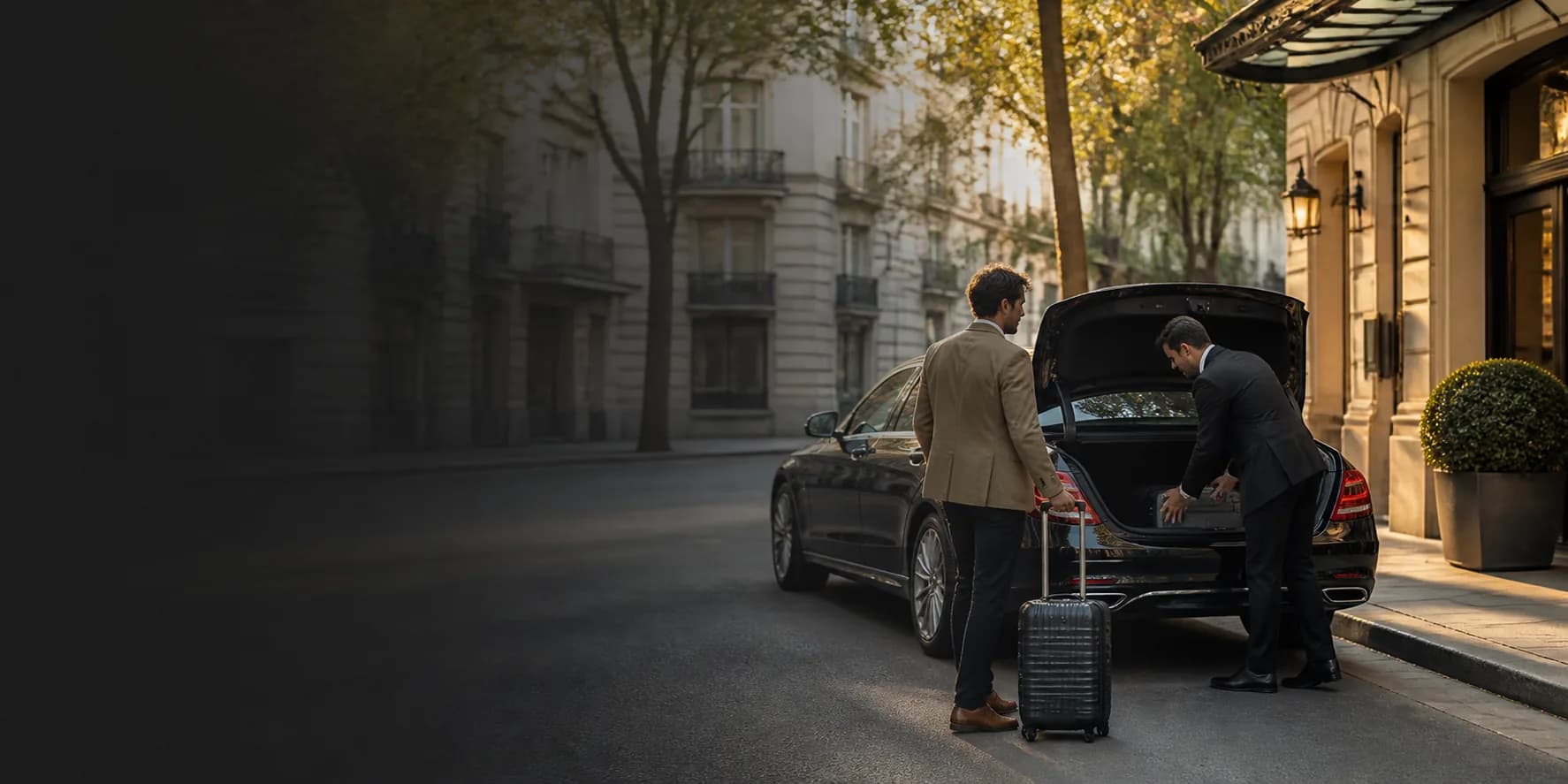 Private transfer driver loading a passenger's luggage in Buenos Aires